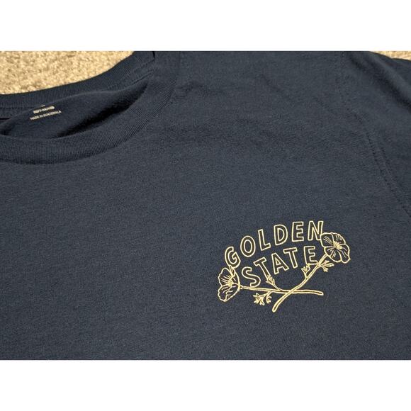 Old Navy Shirt Mens Medium M Short Sleeve California The Golden State Blue * - Picture 4 of 6